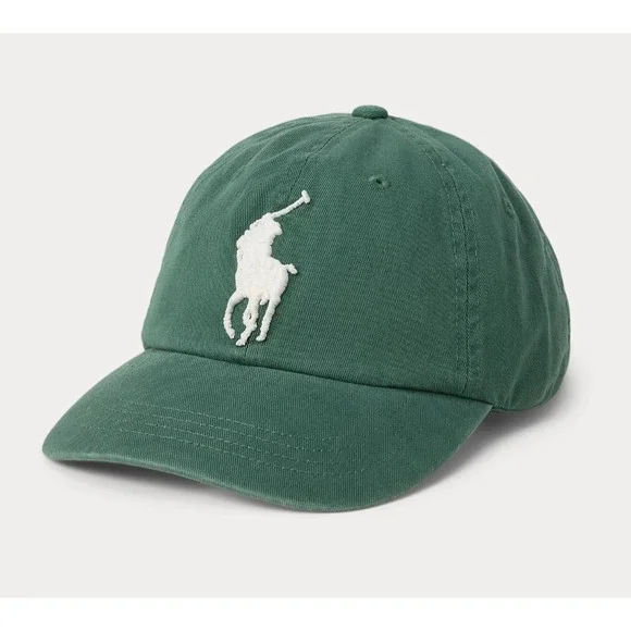 NWT MENS POLO RALPH LAUREN BASEBALL CAP~GREEN~OS - Picture 1 of 3